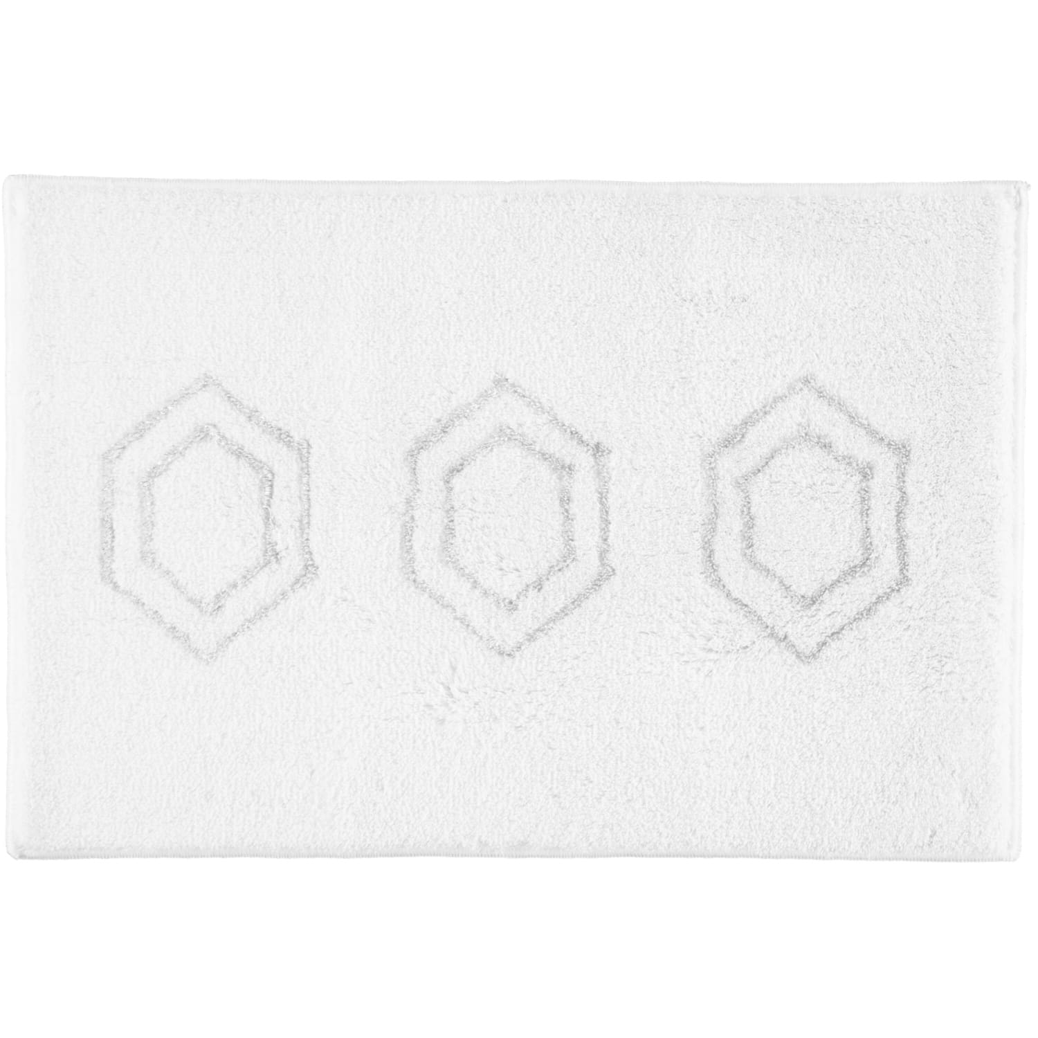 Rhomtuft RHOMY - Badteppich Elegance 259 - Farbe: weiß/silberlurex - 151