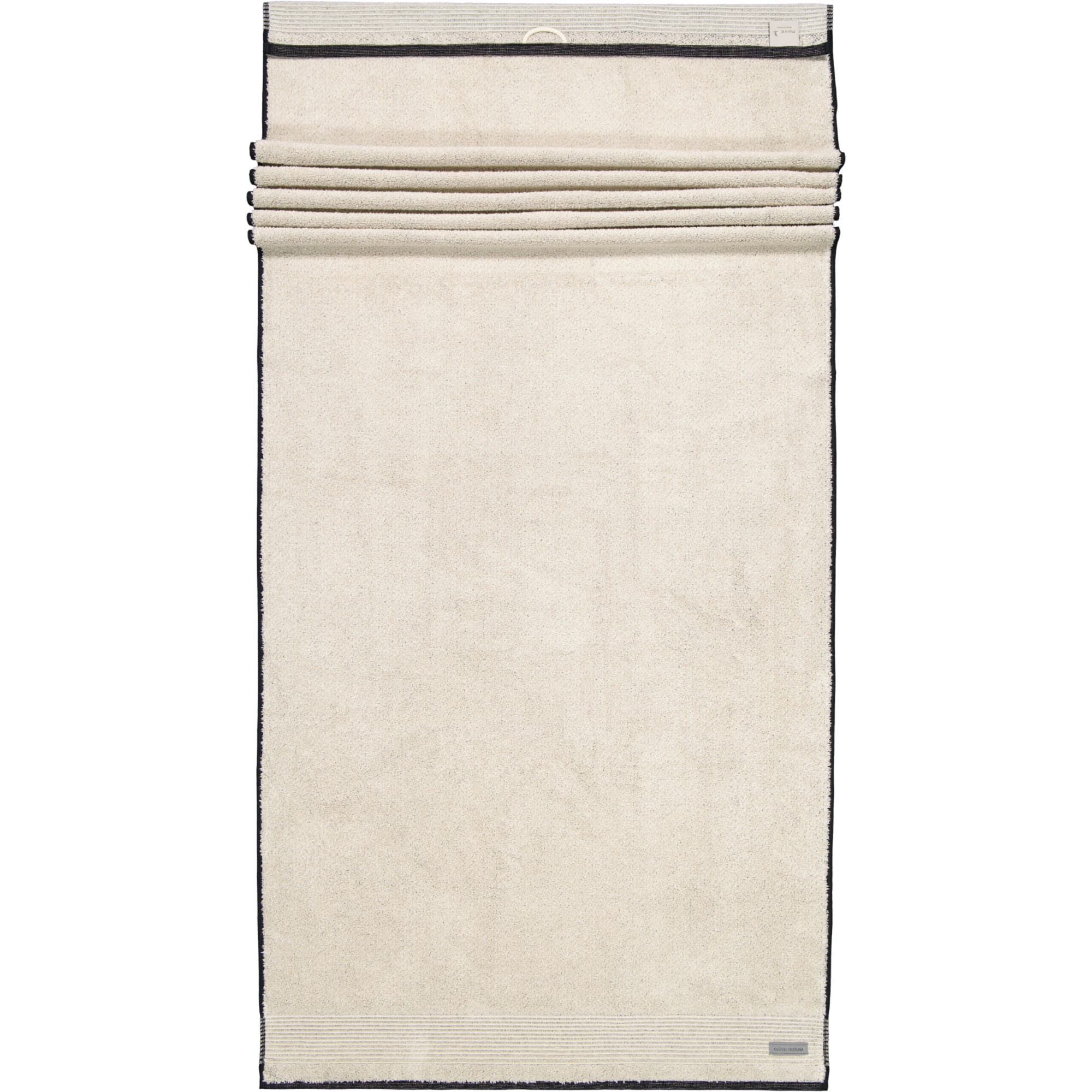 Möve - Eden - Melange mit Biesenbordüre - Farbe: natur - 081 (1-0151/8944) - Saunatuch 80x200 cm