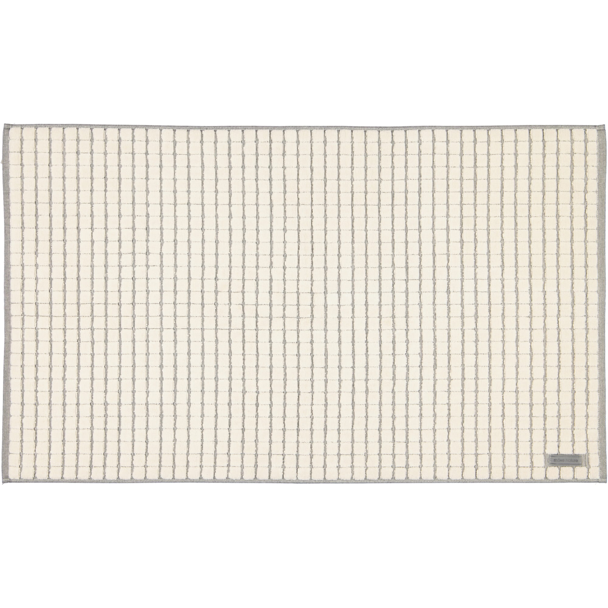 Möve - Eden - Badteppich Kästchenstruktur - Größe: 60x100 cm -  Farbe: natur - 869 (1-0347/8127)