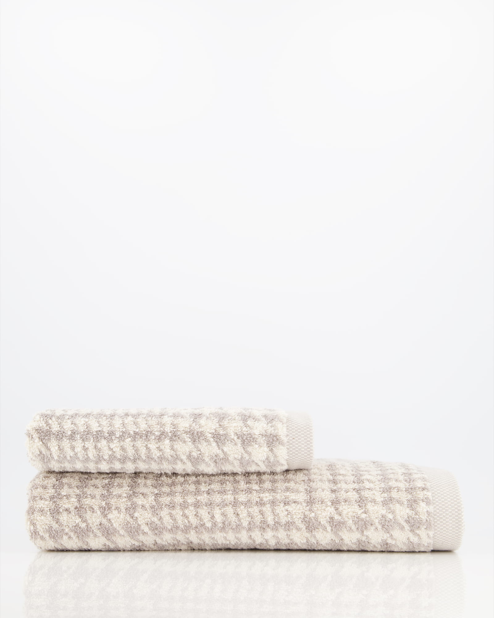 Möve - Brooklyn Glencheck - Farbe:  nature/cashmere - 071 (1-0569/8970) - Duschtuch 80x150 cm