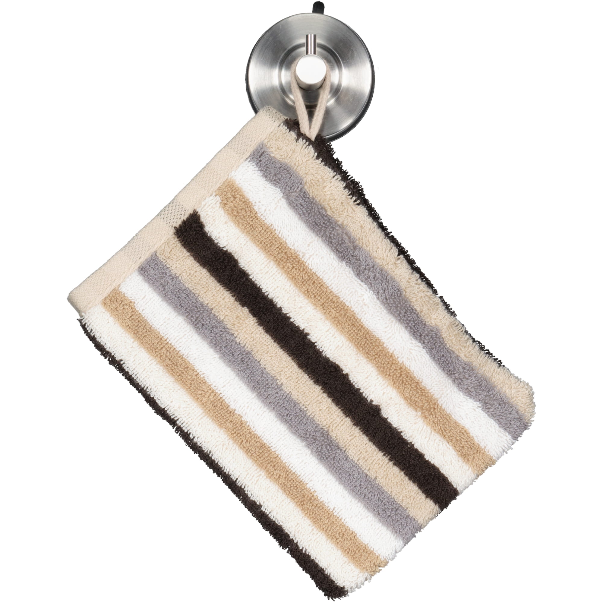 Cawö Handtücher Shades Streifen 6235 sand - 33 - Waschhandschuh 16x22 cm