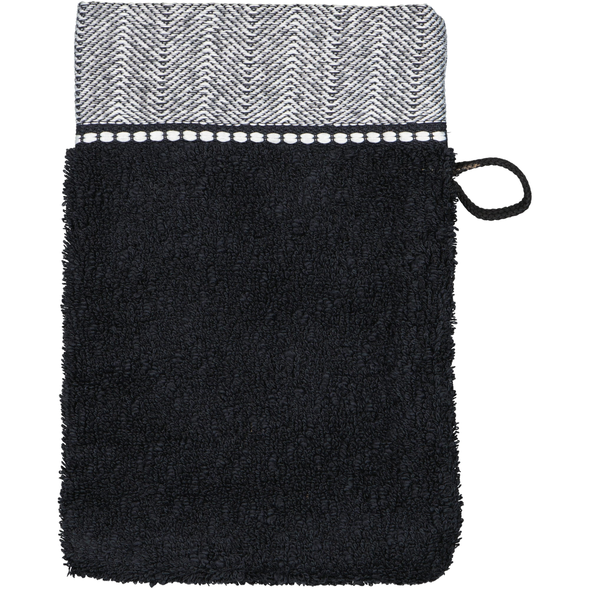Möve Brooklyn Uni - Farbe:  black - 199 (1-0669/8970) - Waschhandschuh 15x20 cm