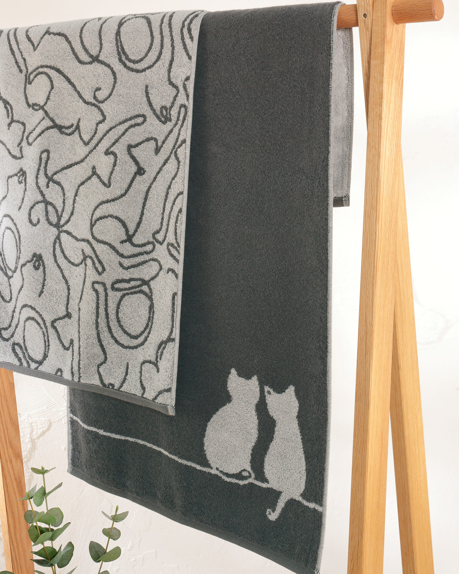 Cawö Handtücher CUTE CATS EDITION You & Me 6263 platin/weiß - 76 - Gästetuch 30x50 cm