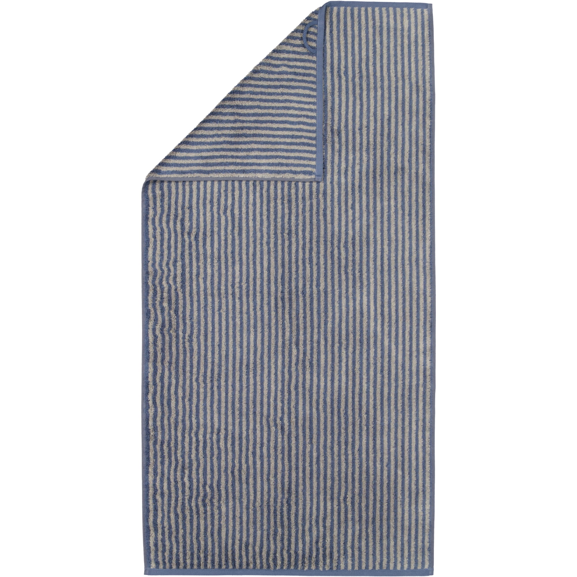 Cawö Handtücher Two-Tone Stripes 480 nachtblau - 10 - Handtuch 50x100 cm