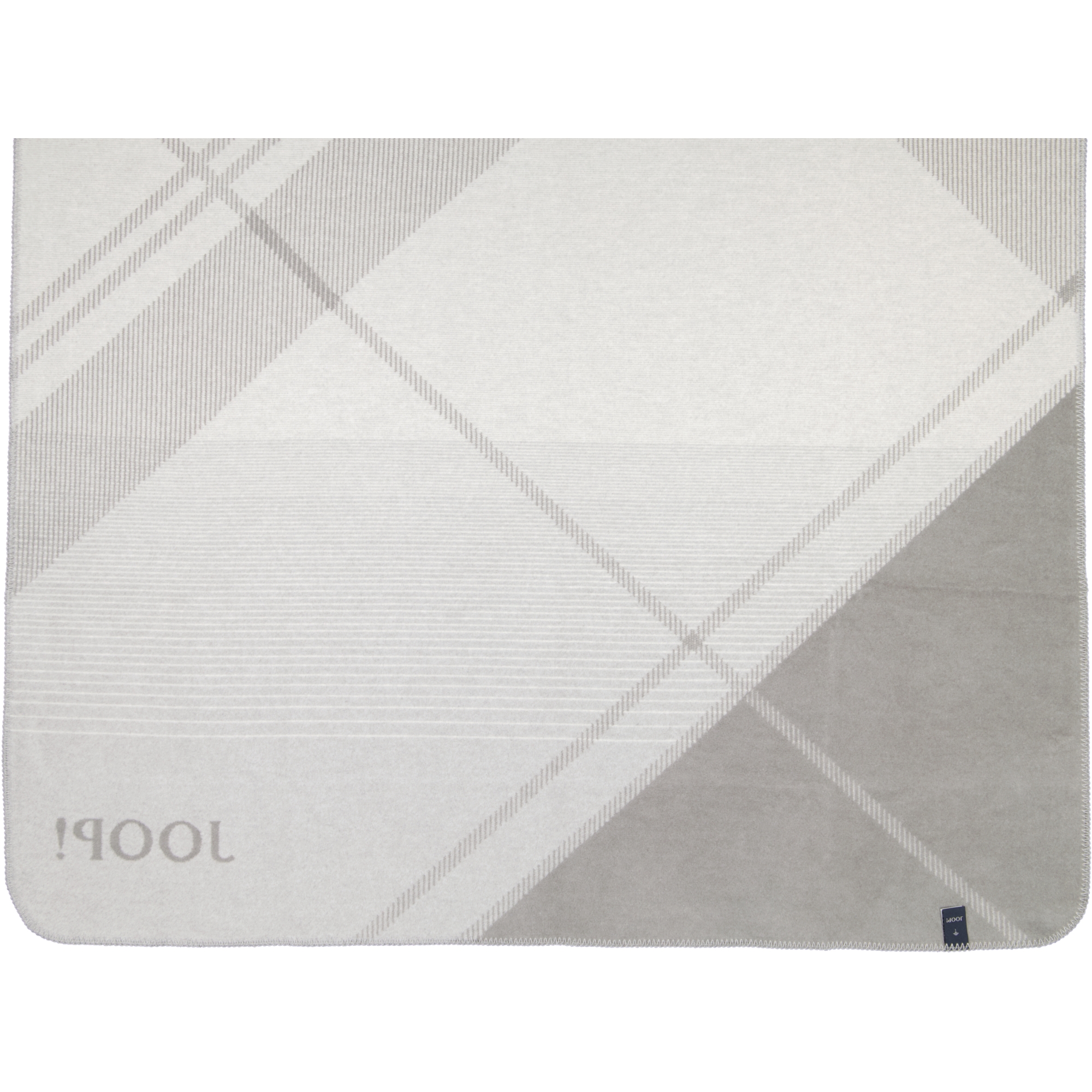 JOOP! Wohndecke Checks - Größe: 150x200 cm - Farbe: Silber-Natur