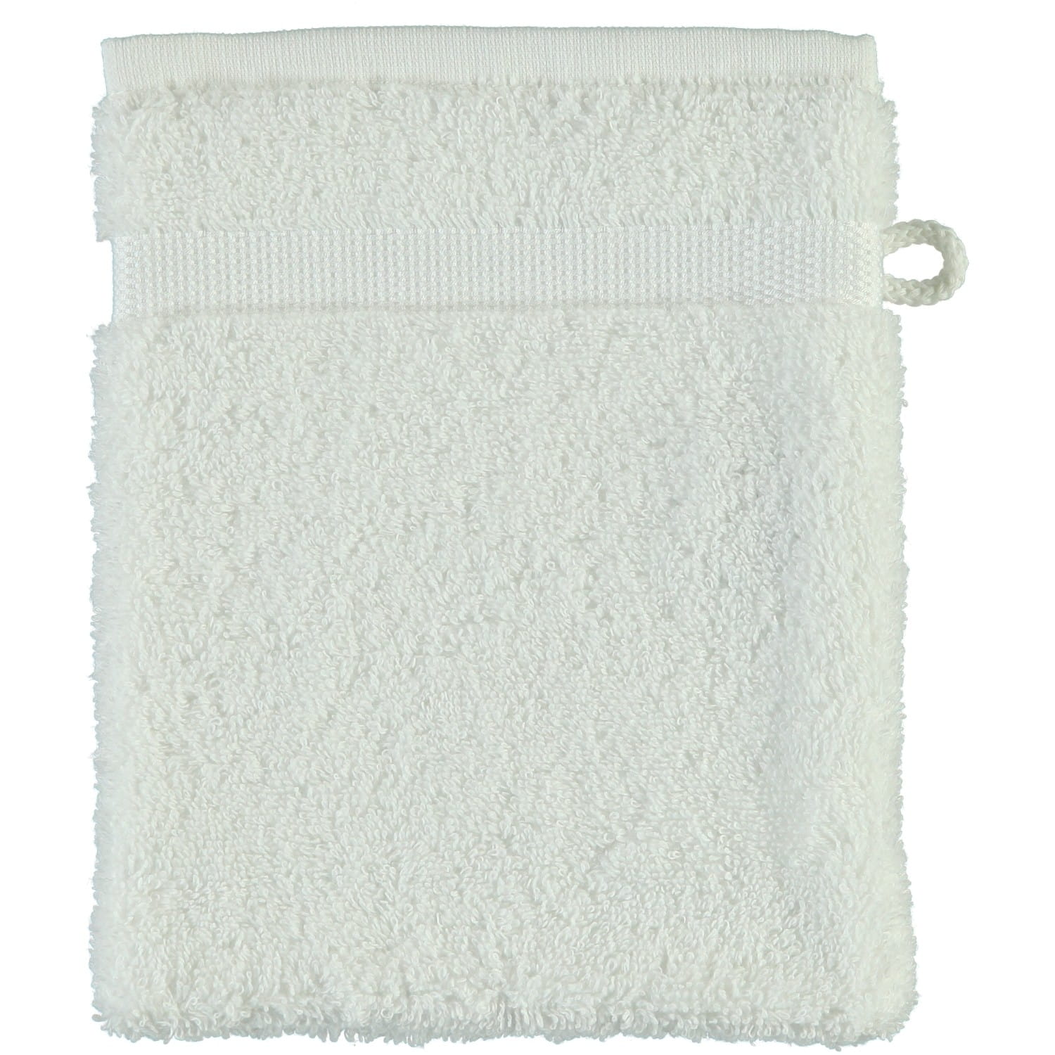 Rhomtuft - Handtücher Princess - Farbe: weiss - 01 - Waschhandschuh 16x22 cm