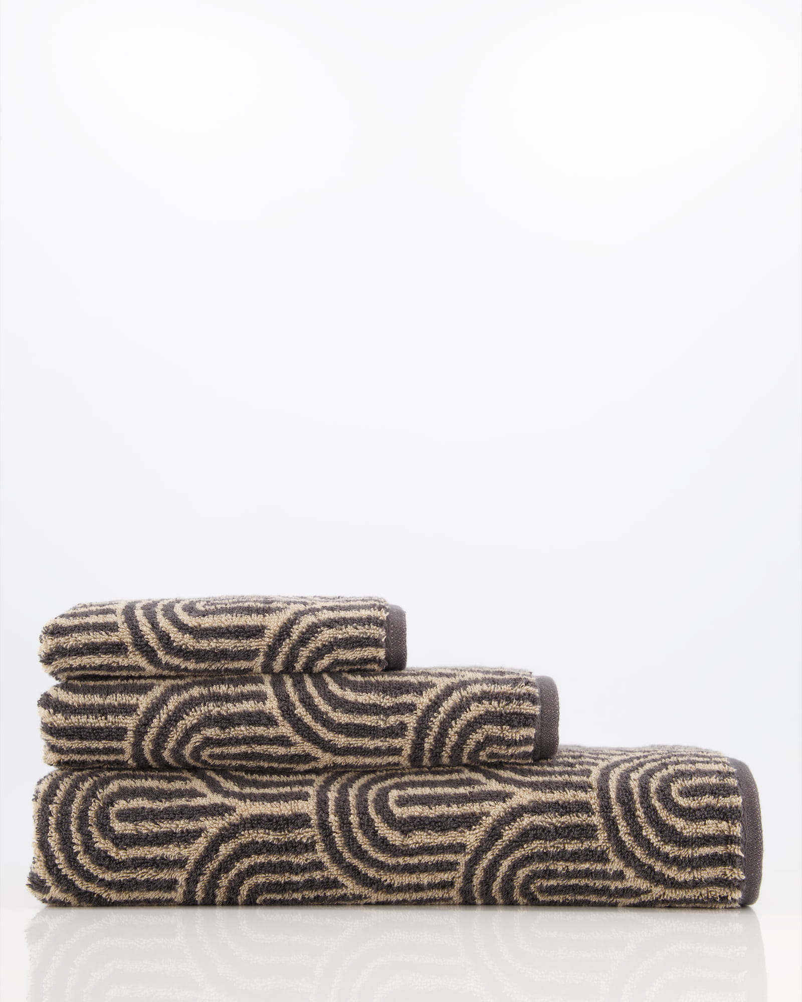Cawö Handtücher Maison Bögen 6268 basalt - 37 - Handtuch 50x100 cm