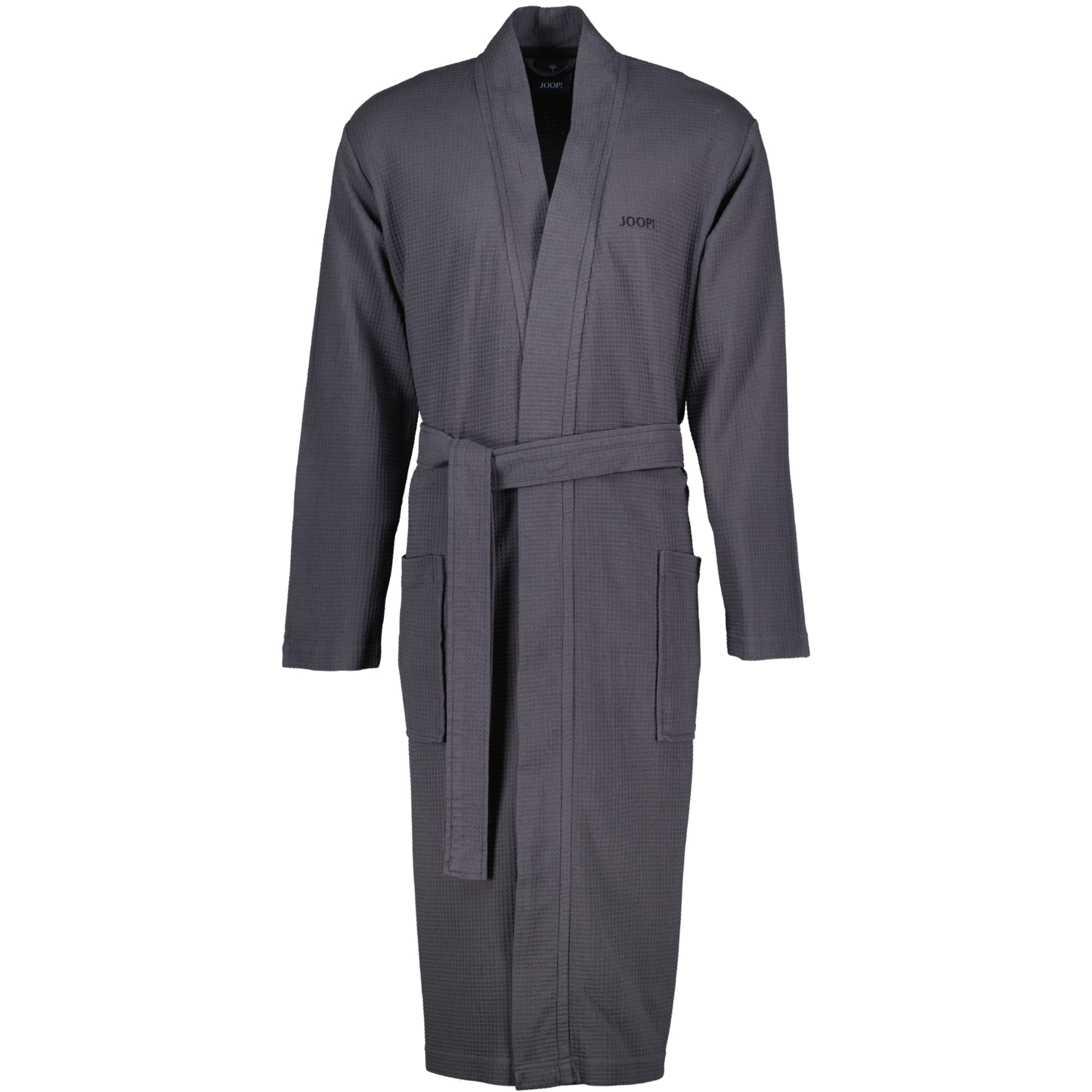 JOOP Herren Bademantel Kimono Pique 1656 - Farbe: Anthrazit - 767