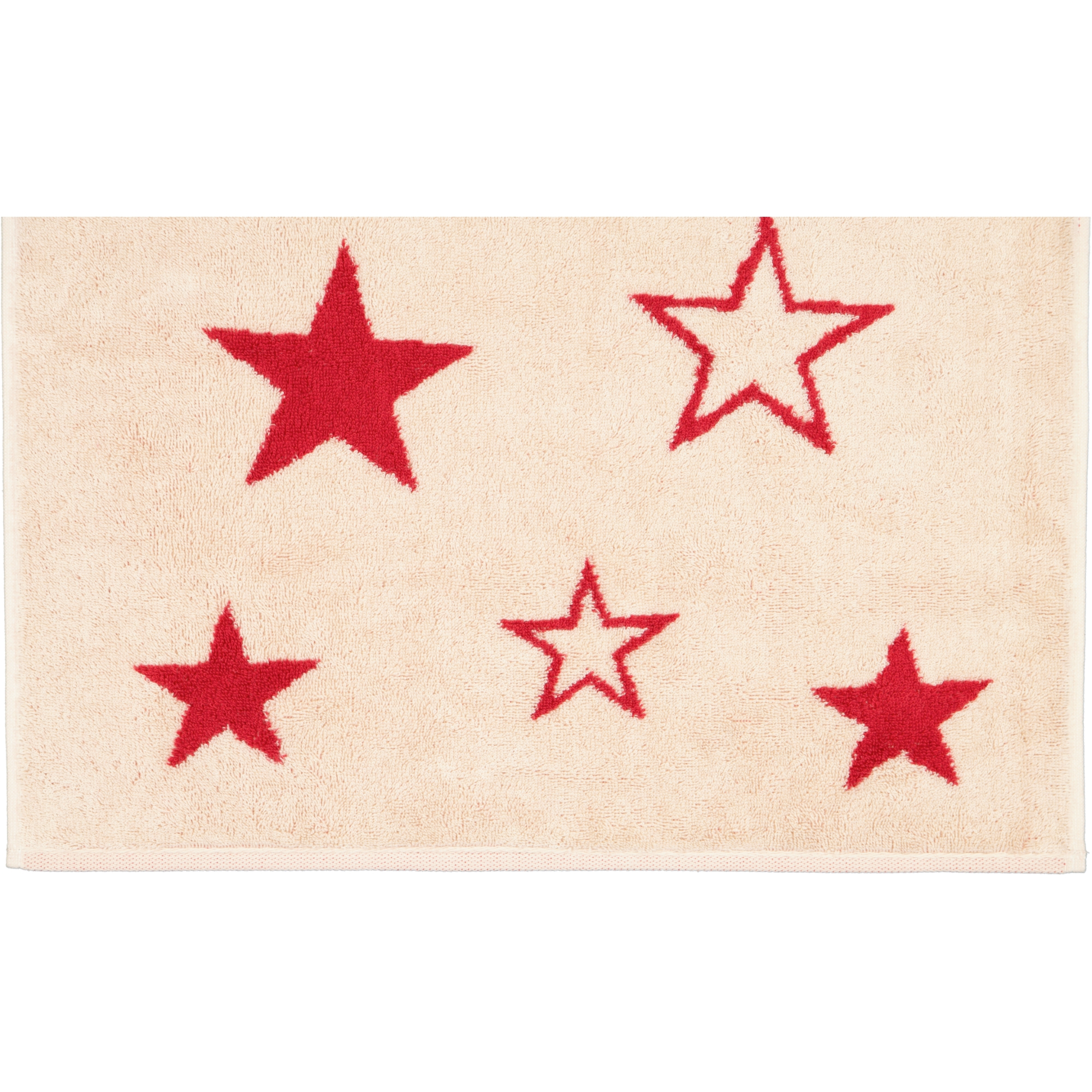 Cawö Handtücher Christmas Edition Sterne 792 natur-rot - 32