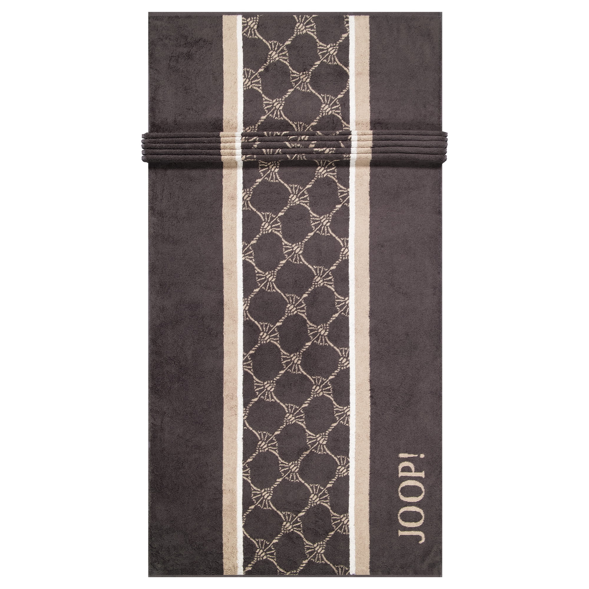JOOP! Handtücher Sauna Stripes 1717 Anthrazit - 73 - Saunatuch 80x200 cm