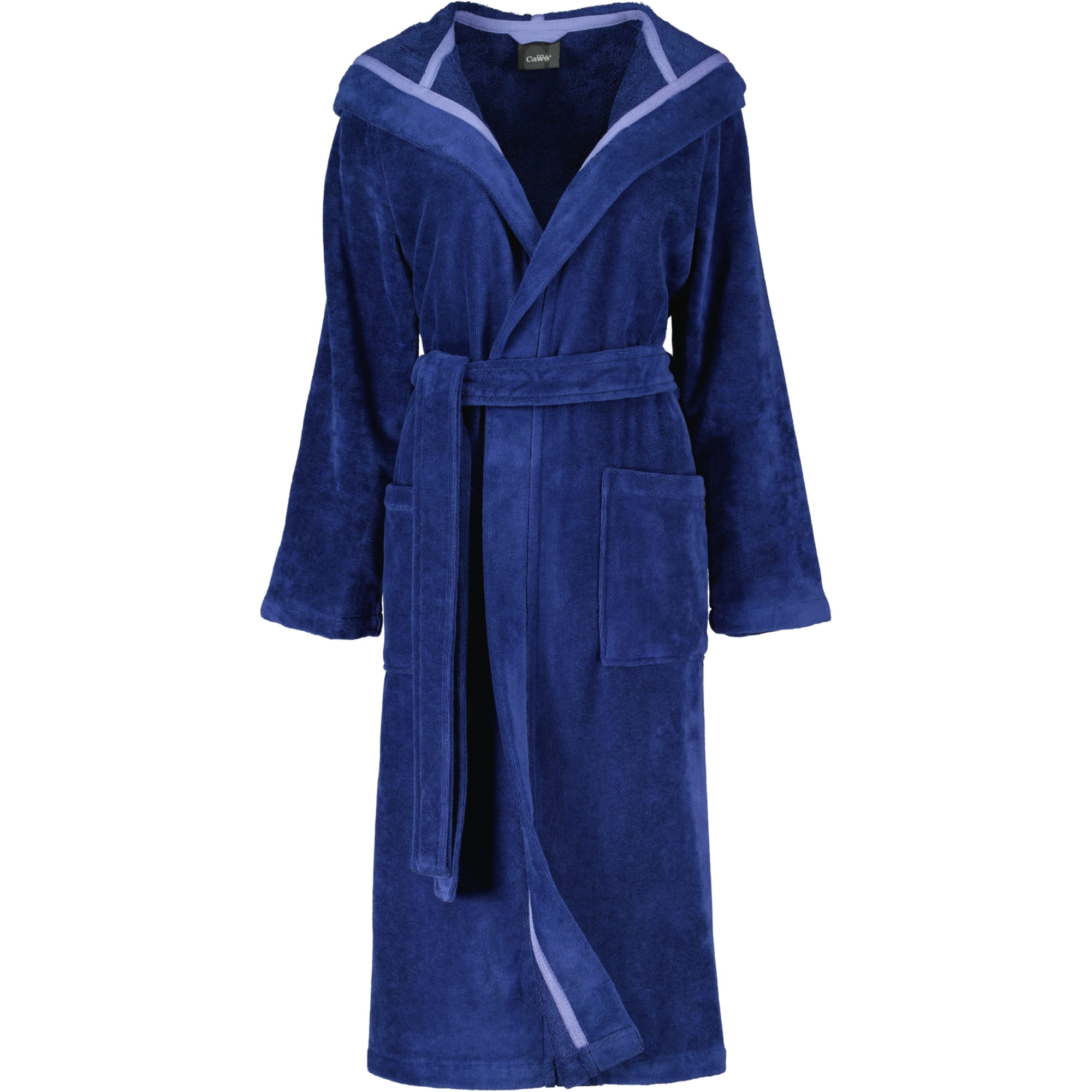 Cawö Home - Damen Bademantel Kapuze 825 - Farbe: blau - 11