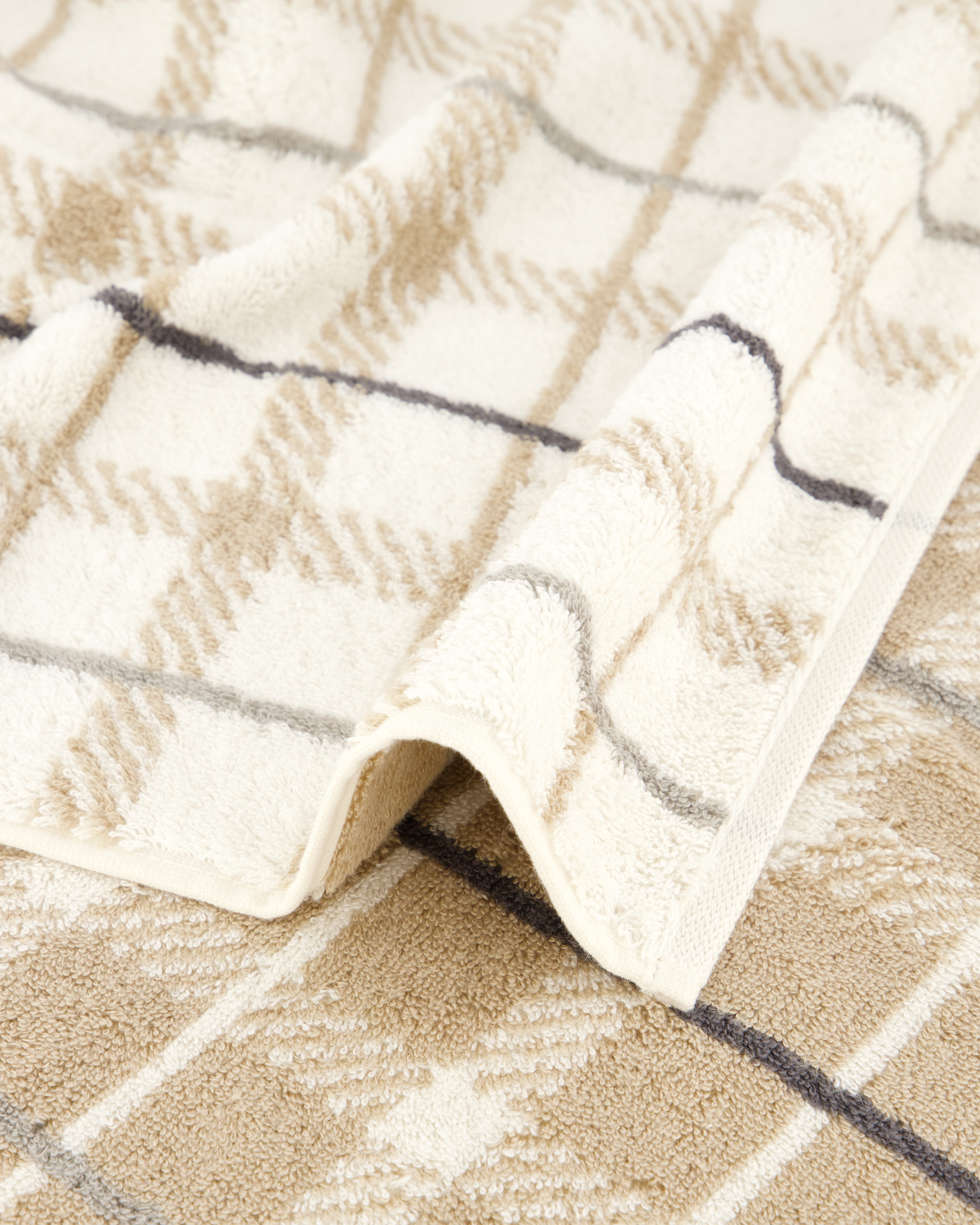 JOOP! Handtücher Contour Checked 1715 Creme - 37
