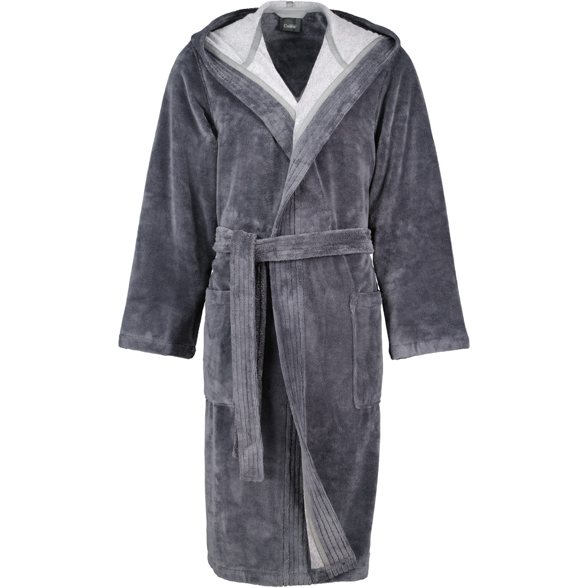 Cawö Home Herren Bademantel Kapuze 801 - Farbe: anthrazit - 71