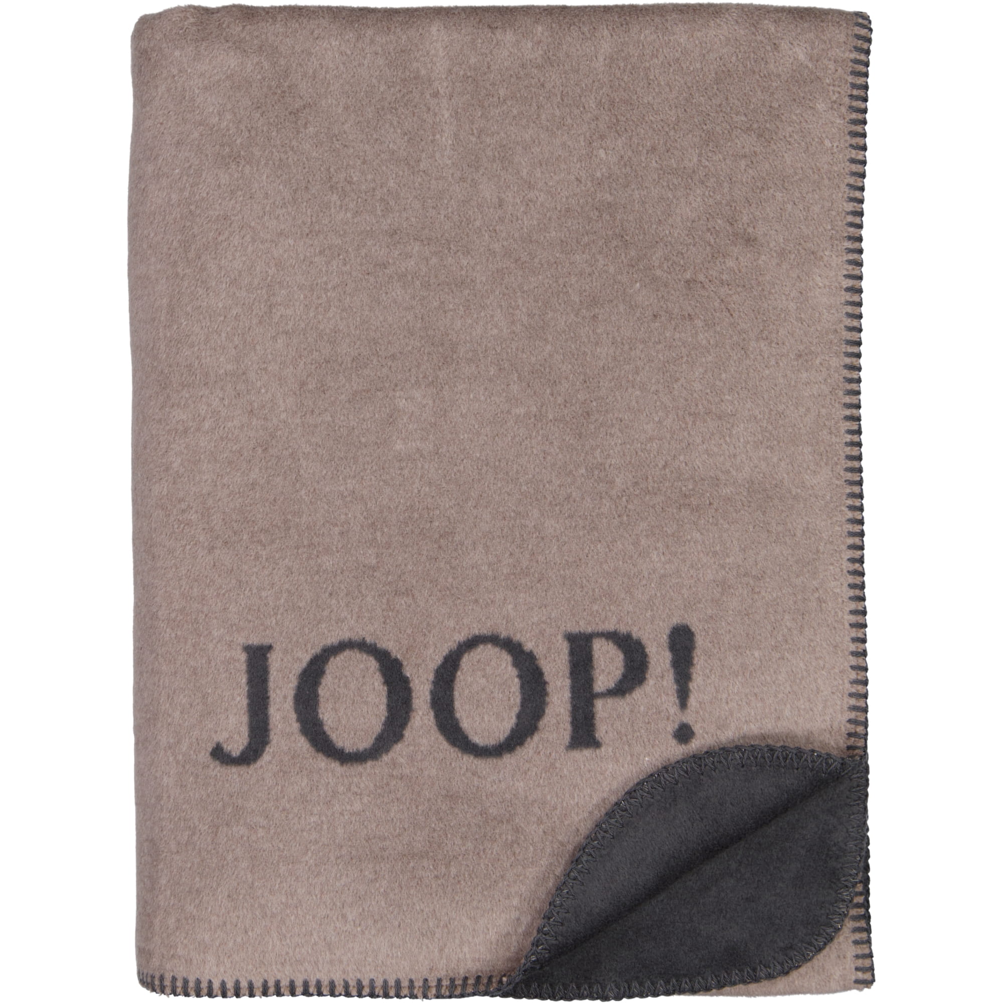 JOOP! Wohndecke Uni-Doubleface - Größe: 150x200 cm - Farbe: Taupe-Anthrazit