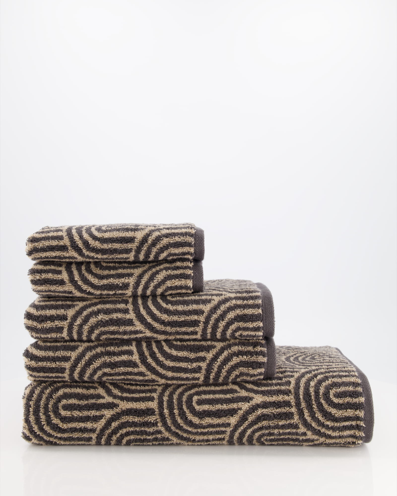 Cawö Handtücher Maison Bögen 6268 basalt - 37 - Handtuch 50x100 cm