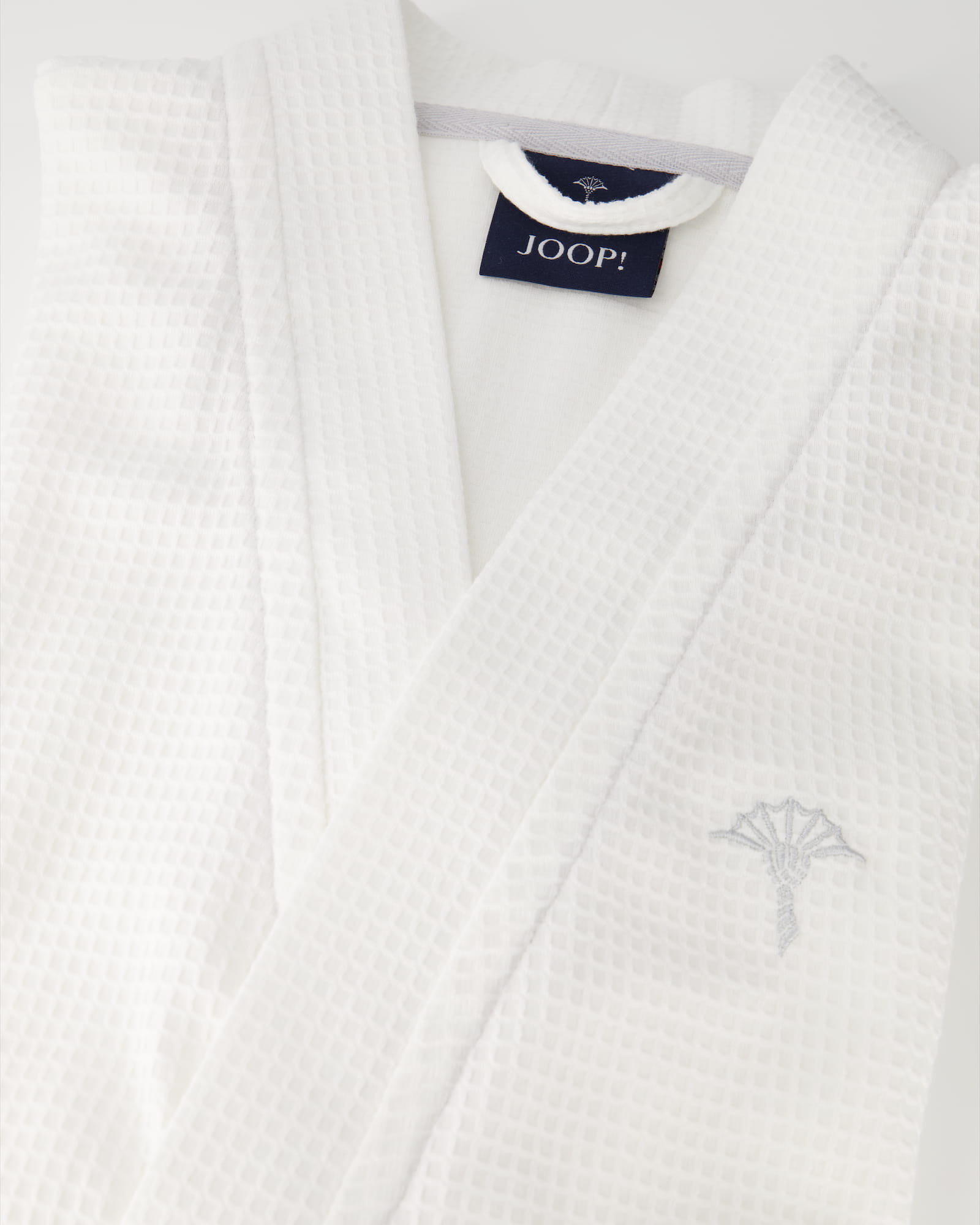 JOOP Damen Bademantel Kimono Pique 1657 - Farbe: Weiß - 600