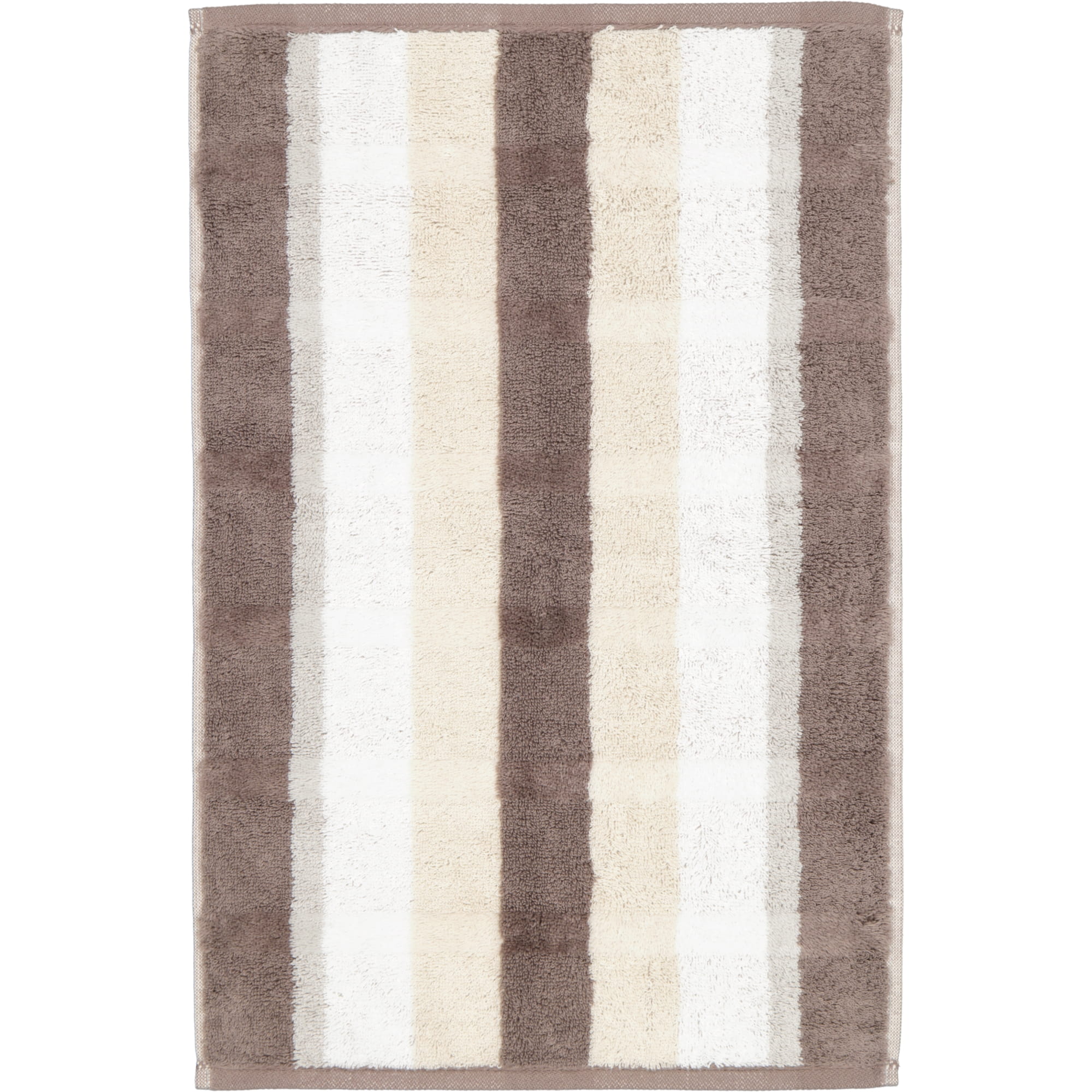 Cawö Handtücher Noblesse Stripe 1087 walnuss - 30 - Gästetuch 30x50 cm
