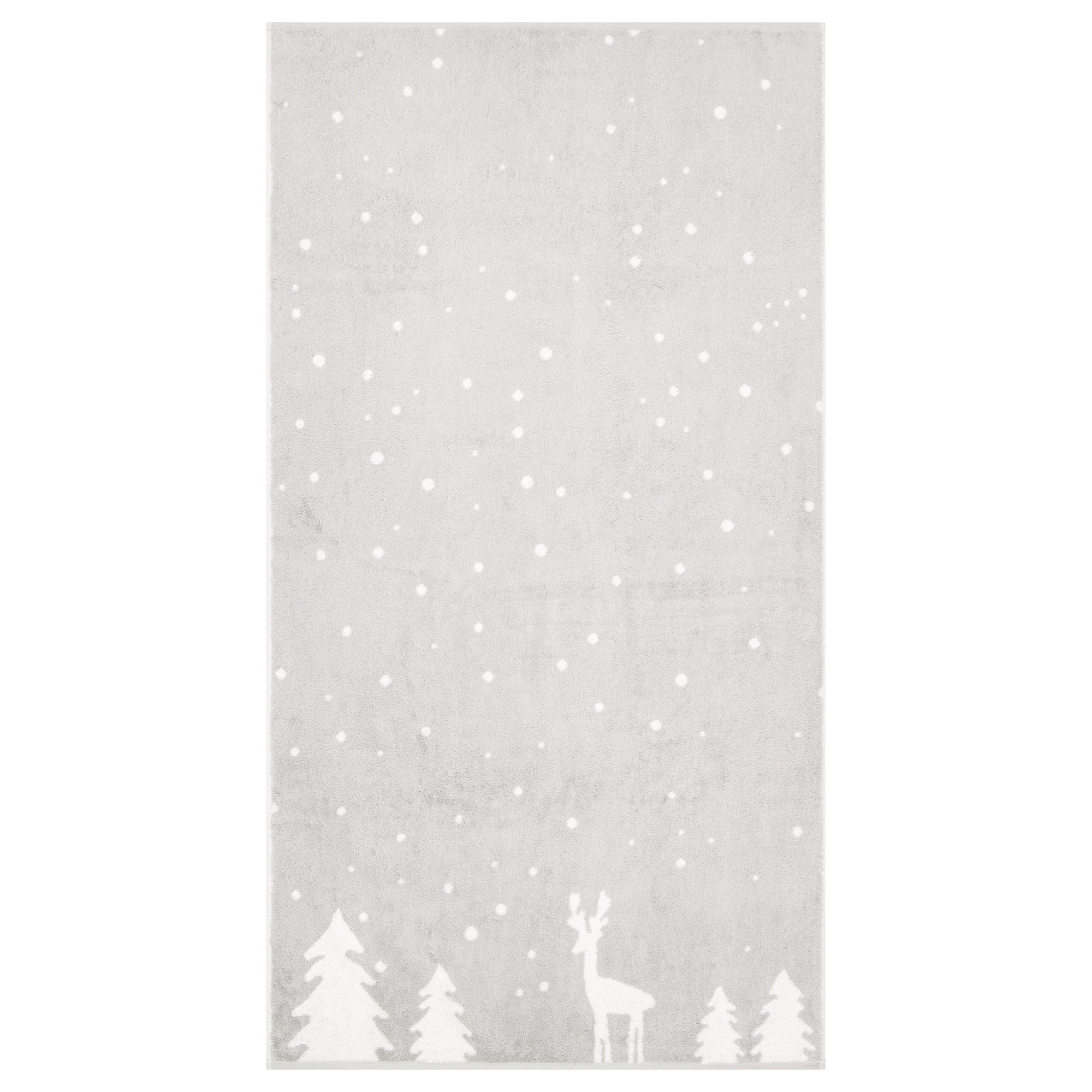 Cawö Handtücher WINTER EDITION Rudi im Schnee 6271 platin/weiß - 76 - Duschtuch 70x140 cm