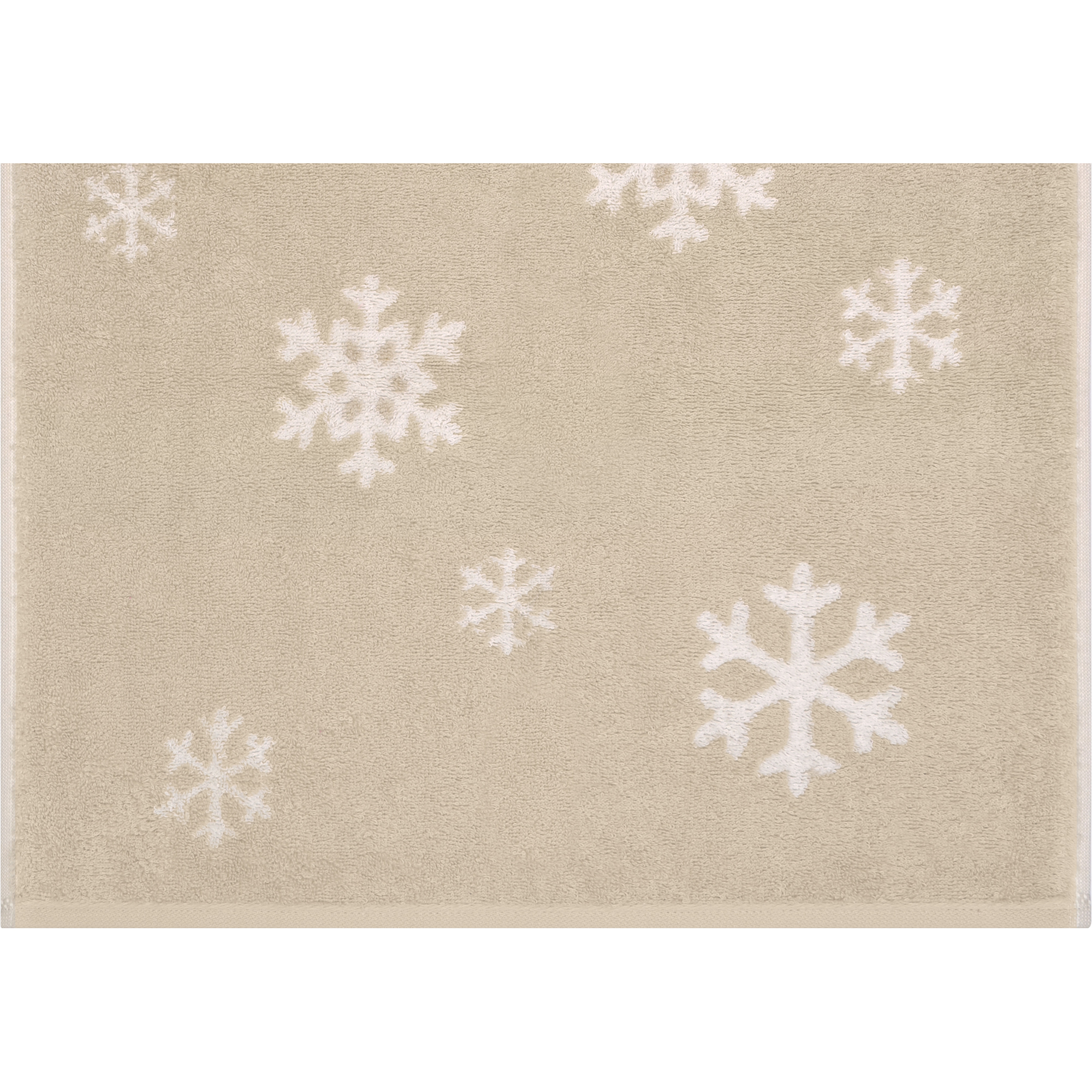 Cawö Handtücher WINTER EDITION Schneekristalle 6270 beige/natur - 33