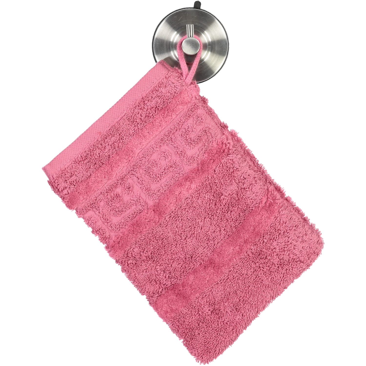 Cawö - Noblesse Uni 1001 - Farbe: 240 - rosa - Waschhandschuh 16x22 cm