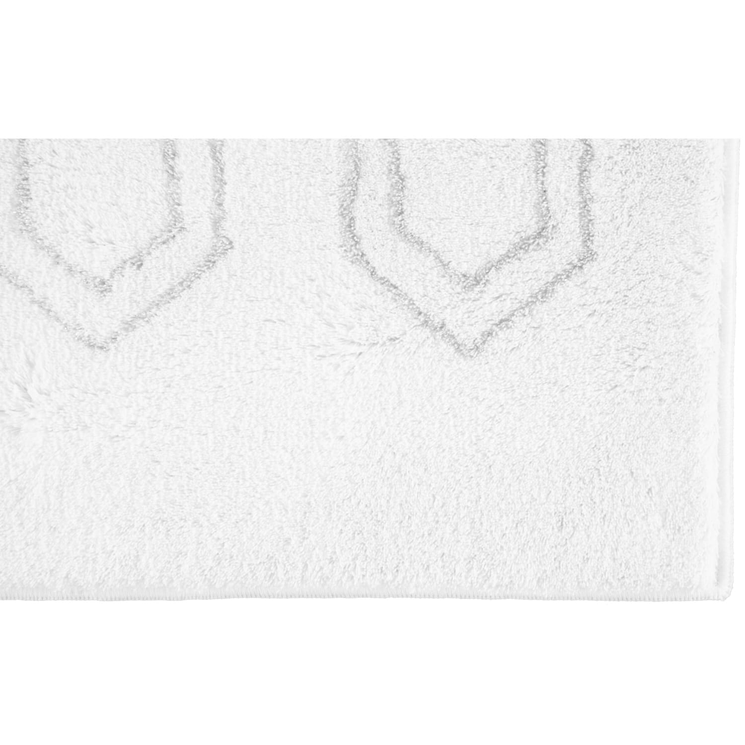 Rhomtuft RHOMY - Badteppich Elegance 259 - Farbe: weiß/silberlurex - 151