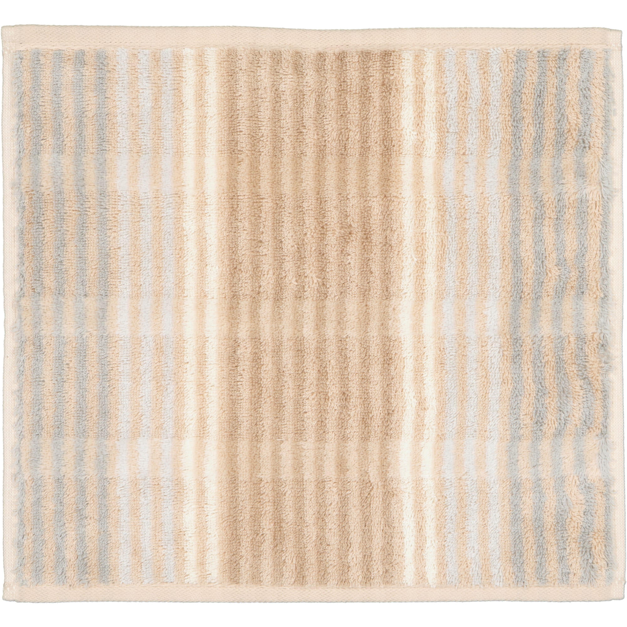 Cawö - Noblesse Cashmere Streifen 1056 - Farbe: sand - 33 - Seiflappen 30x30 cm