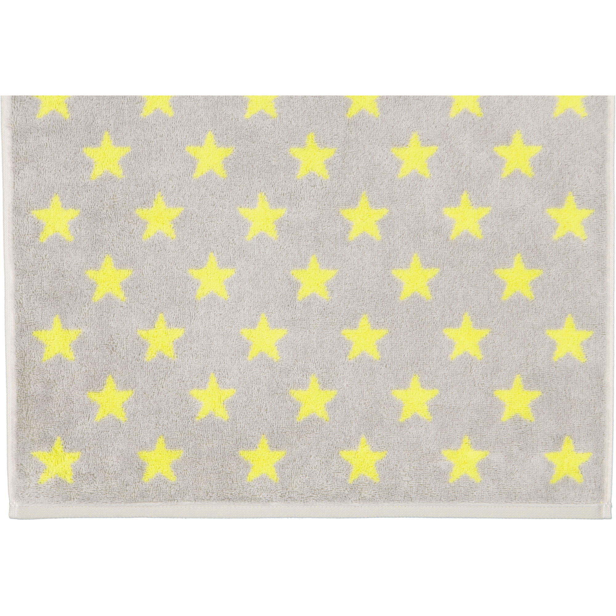 Cawö Handtücher NEW STARS Sterne klein 6261 platin/lime - 75 - Gästetuch 30x50 cm