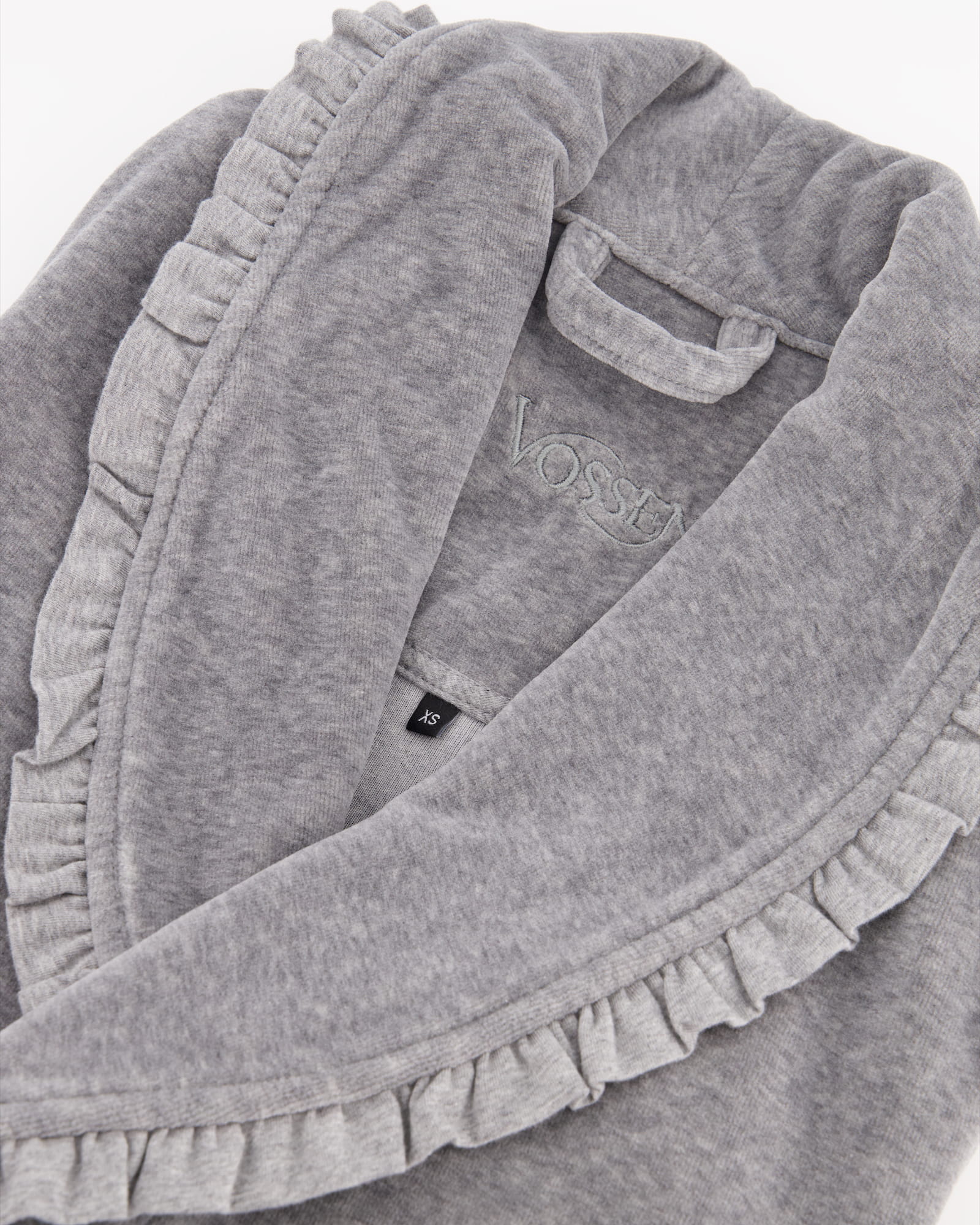 Vossen Bademäntel Damen Kurzmantel mit Schalkragen Ariel grau melange - 7380