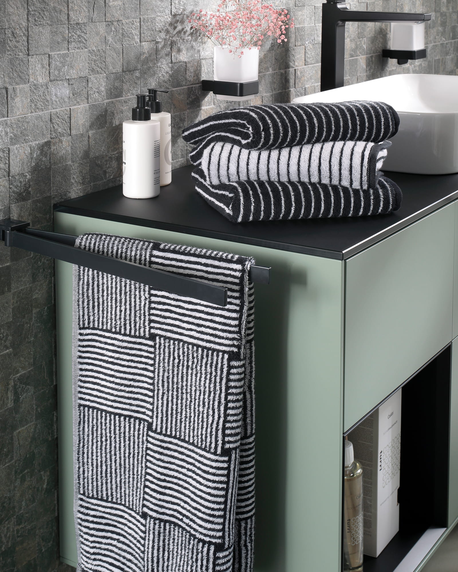Cawö Handtücher Black&White Ringel 6280 schwarz/weiß - 96