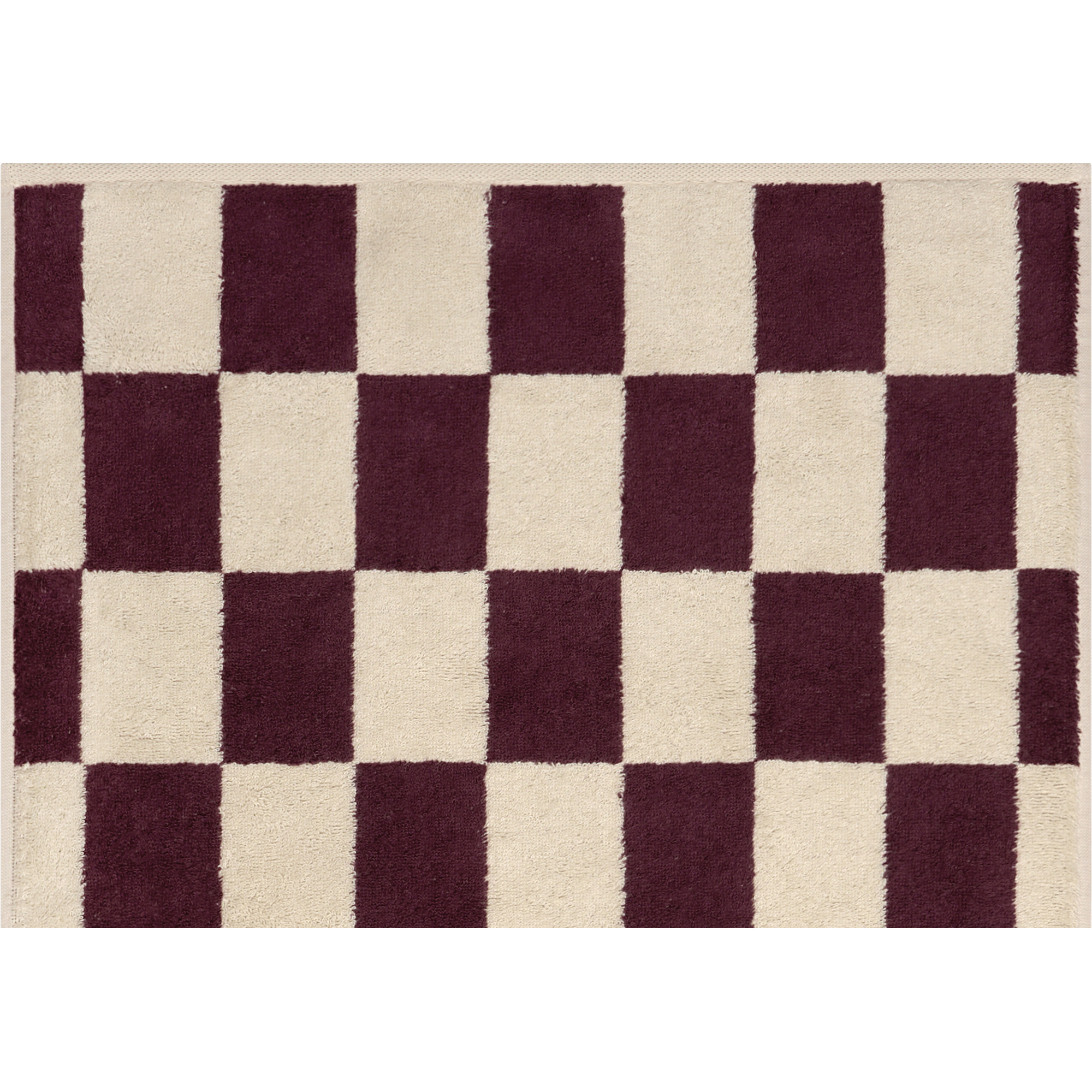 Cawö Handtücher Weekend Karo 6297 natur/burgund - 30 - Duschtuch 70x140 cm