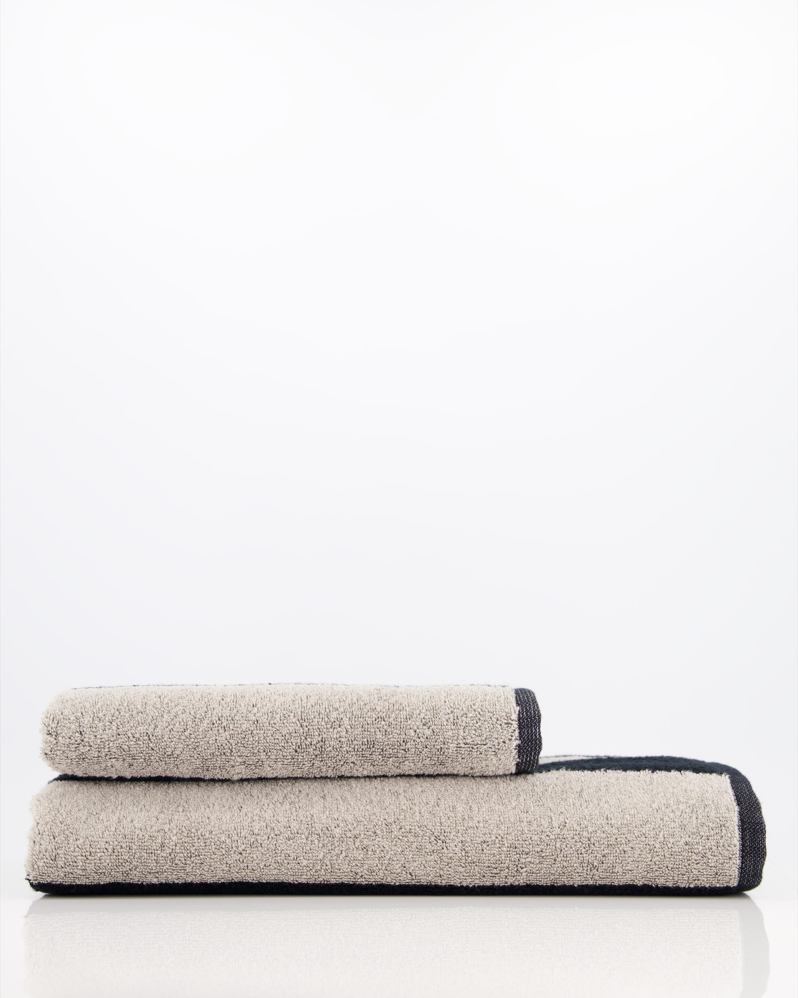 Möve Handtücher Superwuschel Blockstreifen black/cashmere - 082