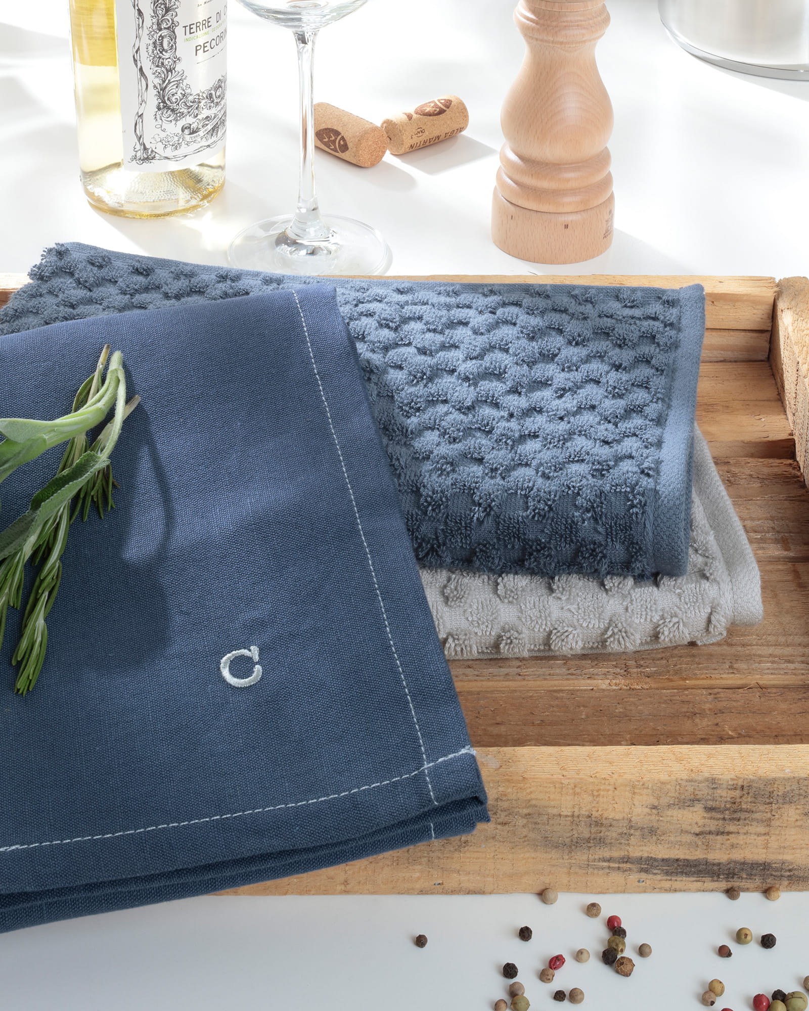 Cawö Cuisine Pro Uni 520 - Küchenhandtuch 50x50 cm - Farbe: nachtblau - 111
