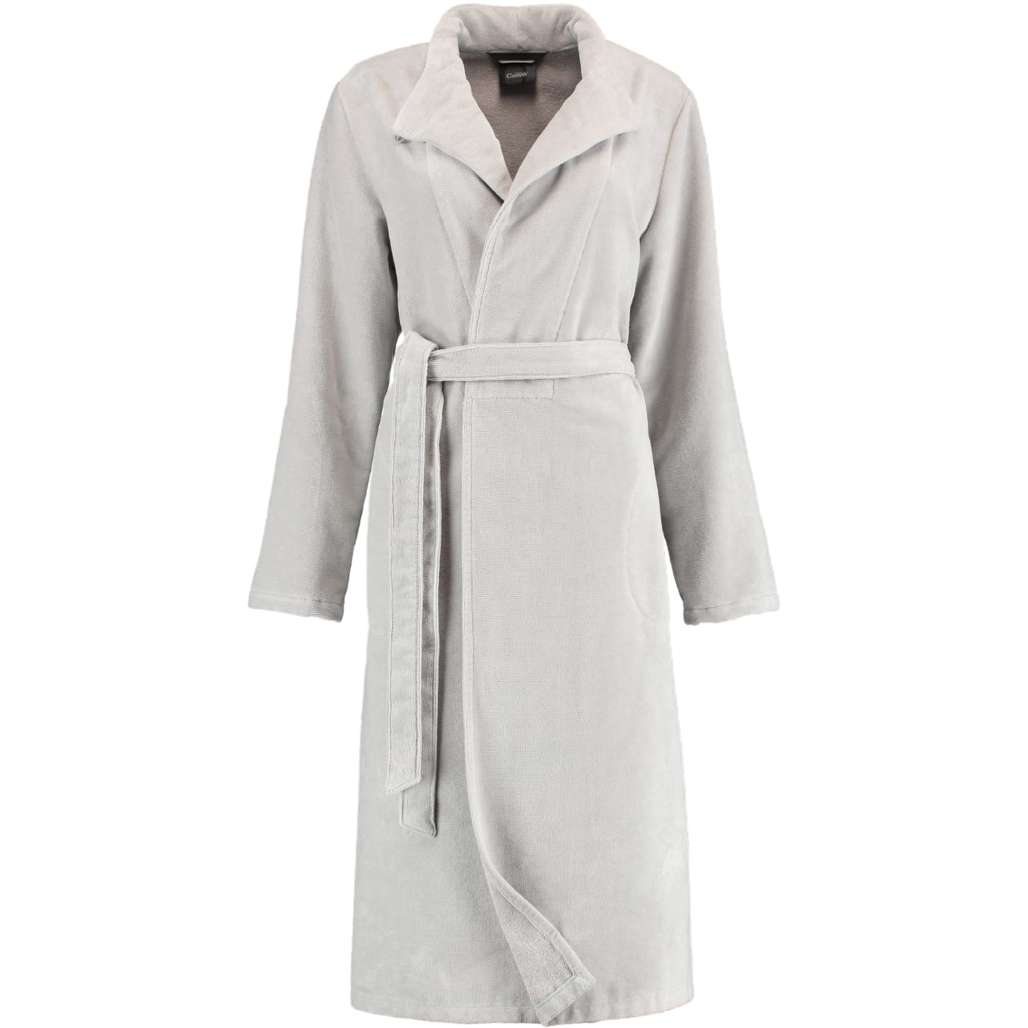 Cawö Damen Bademantel 3346 Spatenkragen - Farbe: silber - 713