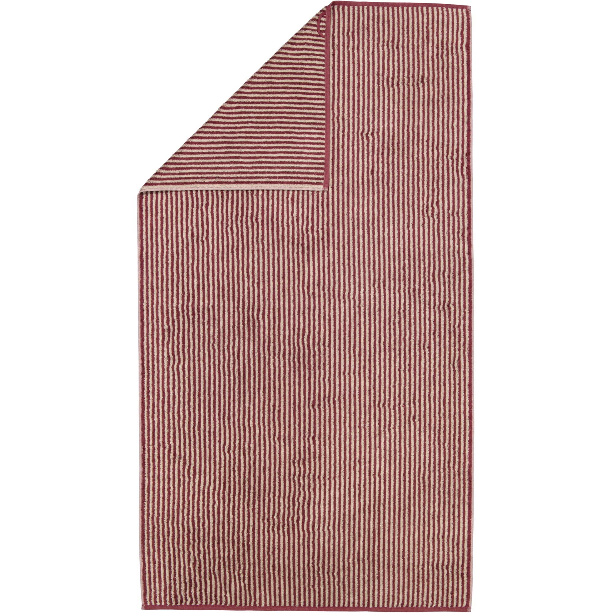 Cawö Handtücher Two-Tone Stripes 480 bordeaux - 23 - Duschtuch 80x150 cm