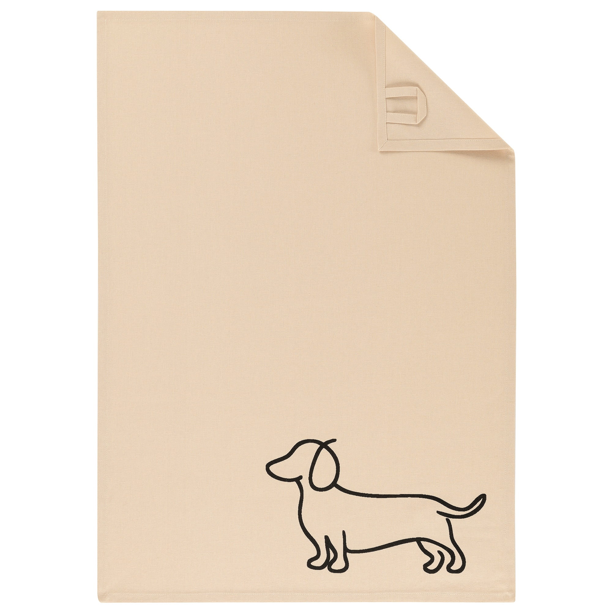 Cawö Home Geschirrtücher Cuisine WE LOVE DOGS Companion 6248 schwarz/beige - 93 - 50x70 cm