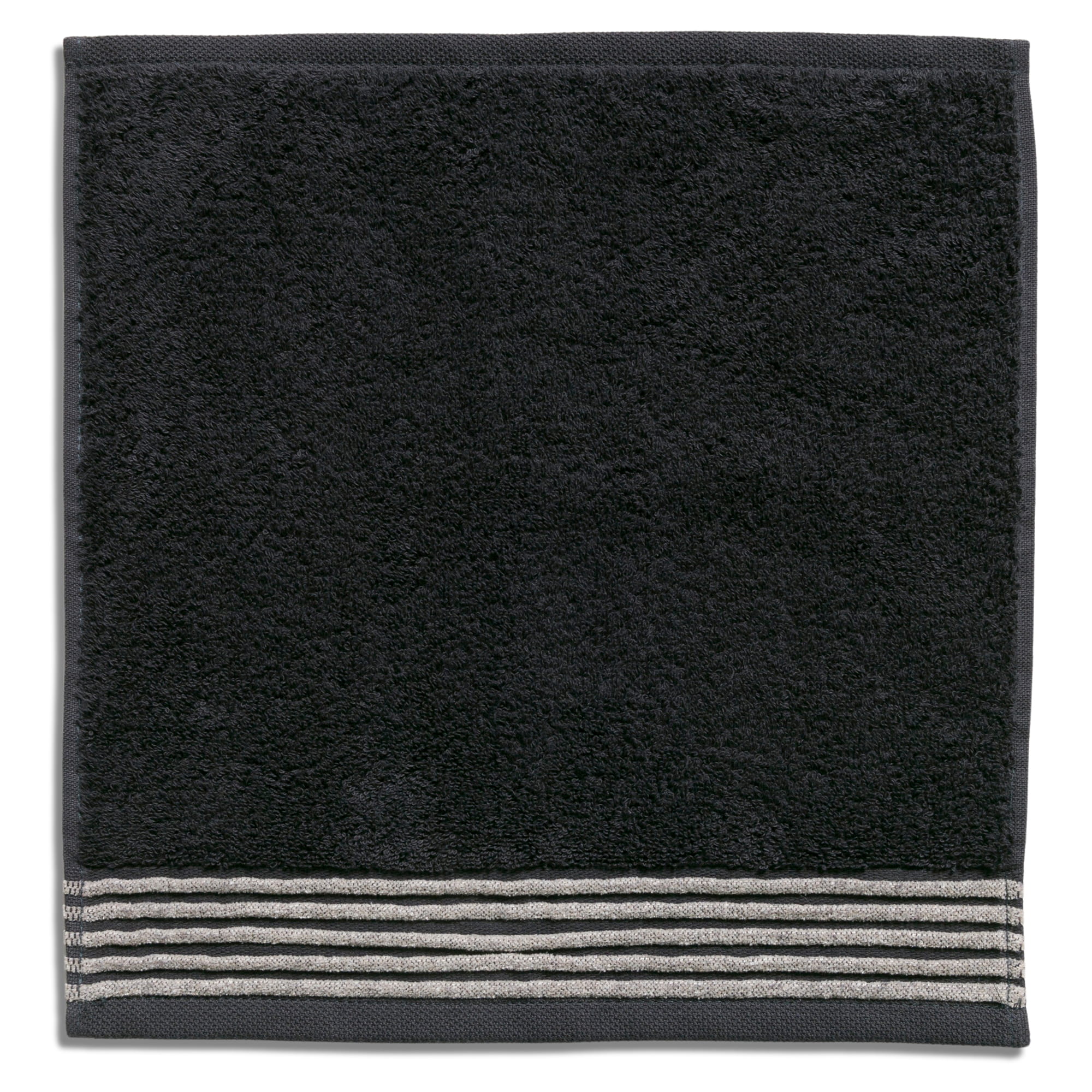 Möve Handtücher Wellness Chenille-Bordüre dark grey - 820 - Seiflappen 30x30 cm