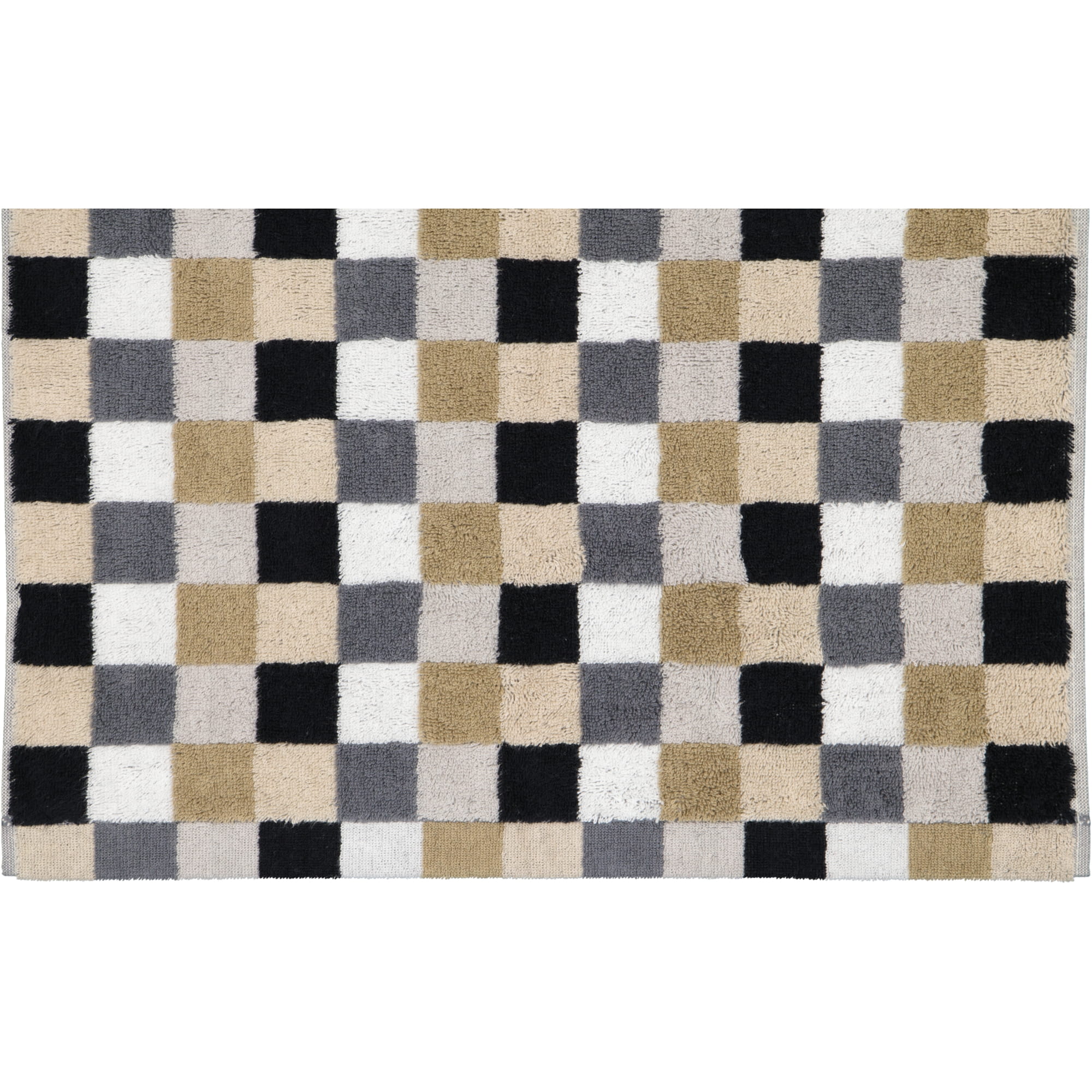 Cawö - Life Style Karo 7047 - Farbe: 37 - kiesel - Waschhandschuh 16x22 cm