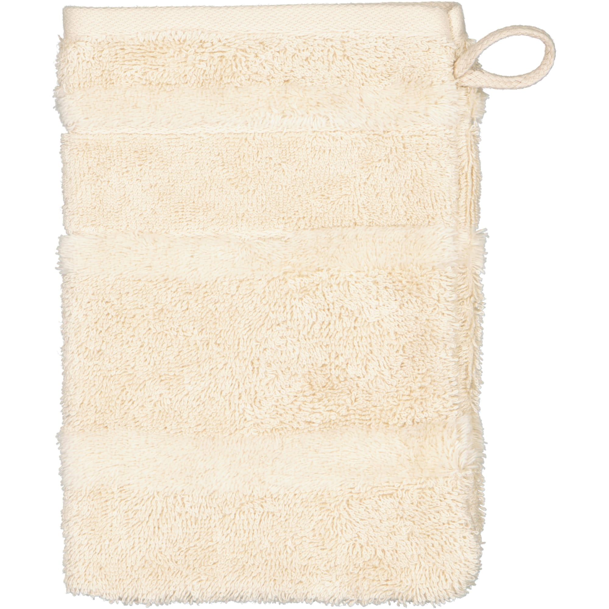 Cawö Handtücher Noblesse2 Uni 1002 beige - 370 - Waschhandschuh 16x22 cm