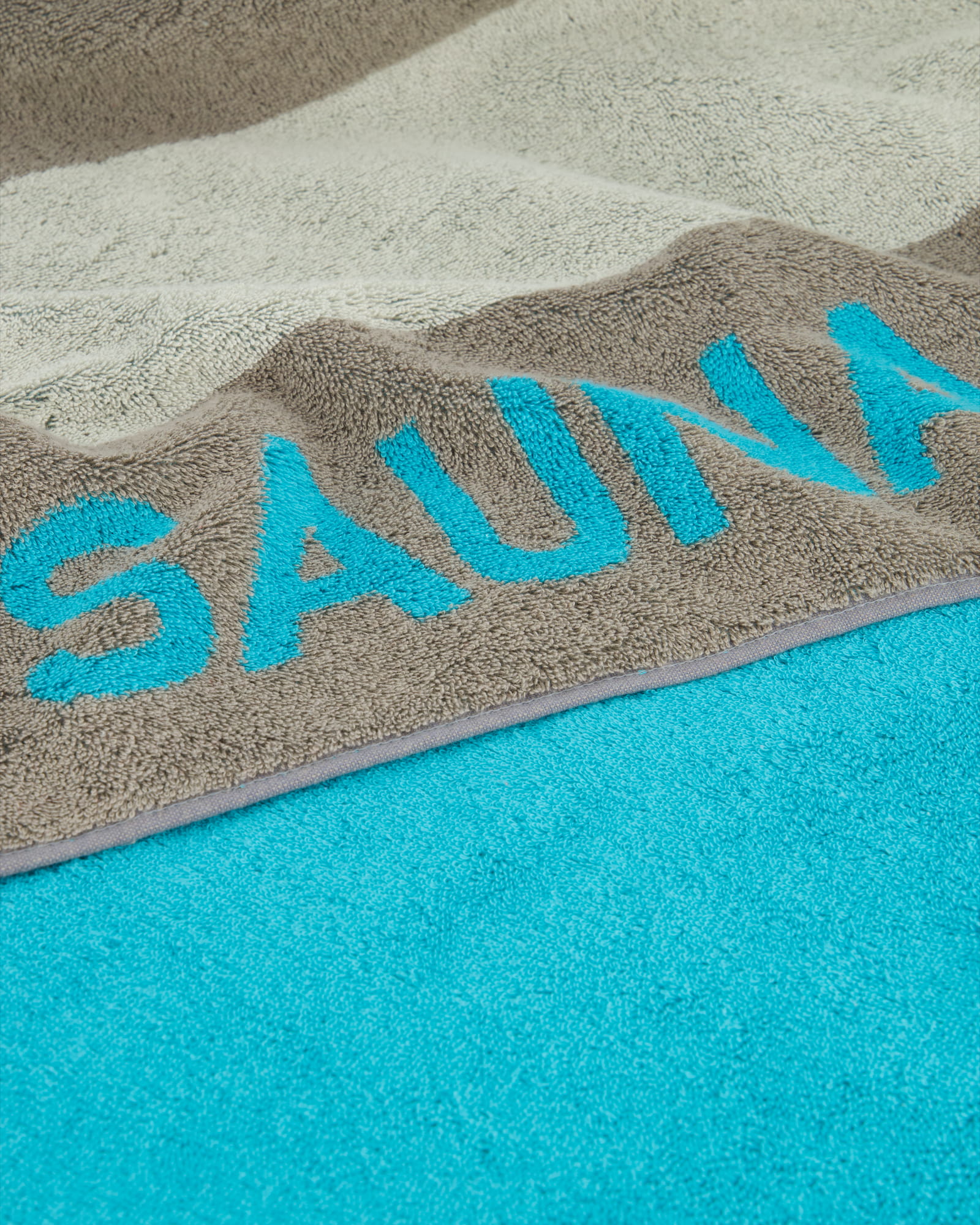 Cawö - Saunatuch 599 - 80x200 cm - Farbe: graphit/türkis - 34