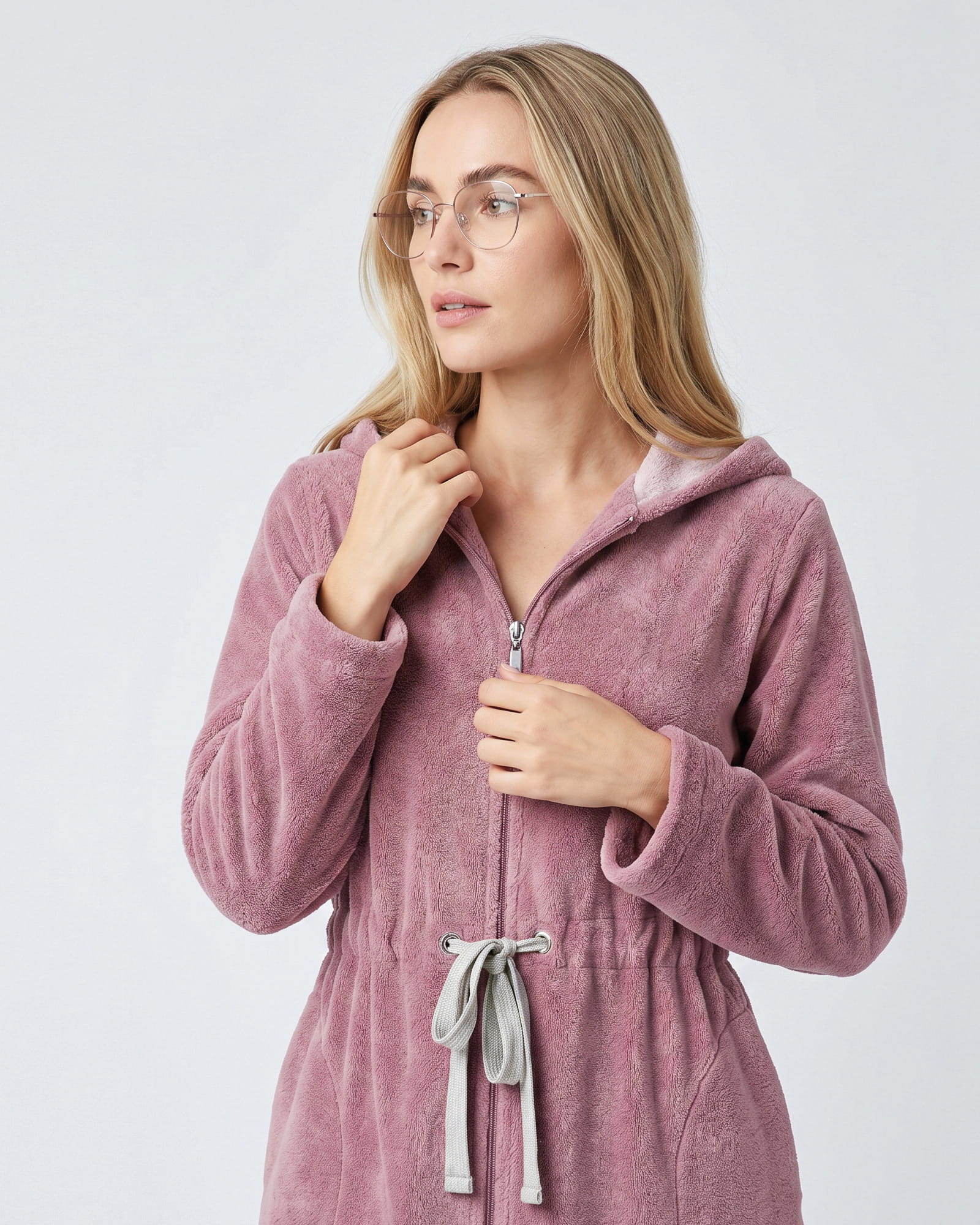 Cawö Home Bademäntel Damen Kurzmantel mit Kapuze Cawö Home 822 malve - 88