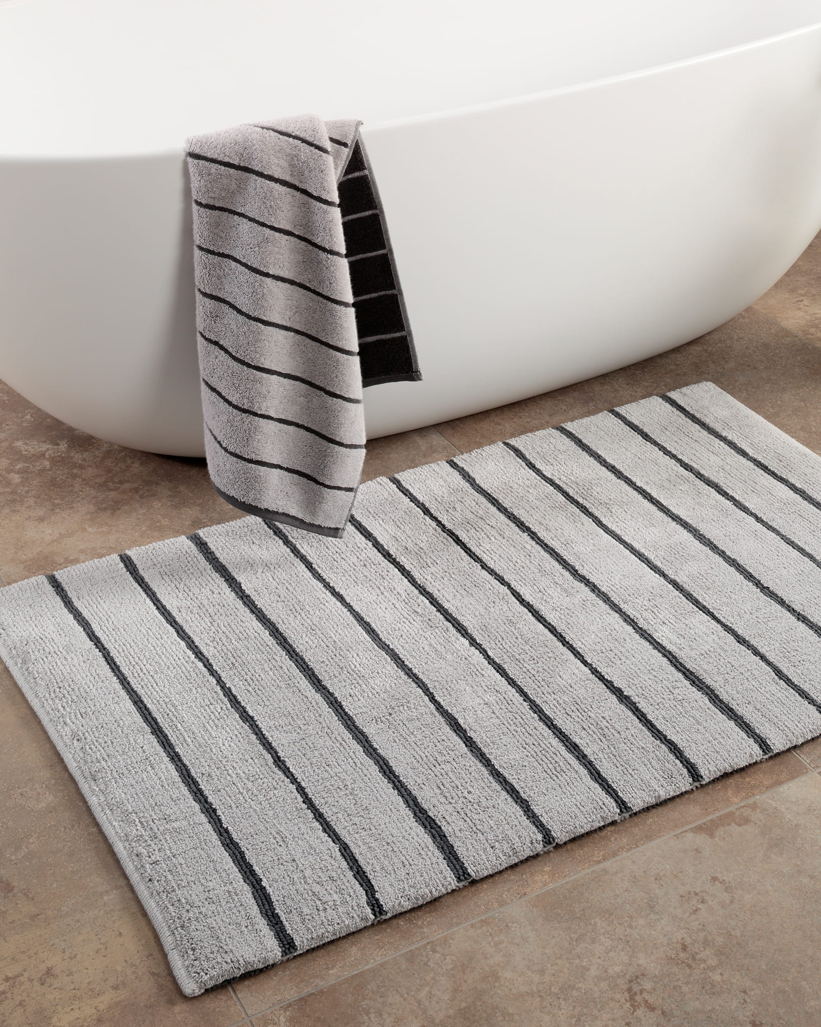 Cawö Home Badteppiche Balance Streifen 1008 platin - 77