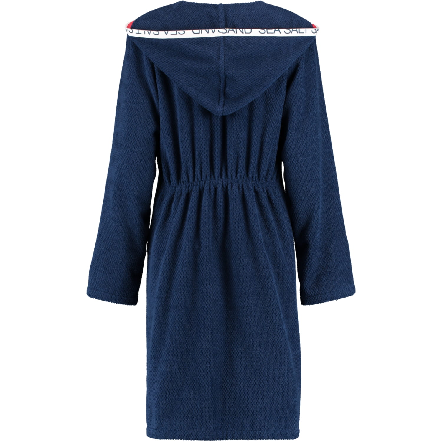 Cawö Damen Bademantel Sea Salt Sand 3101 Kapuze kurz RV - Farbe: navy - 133