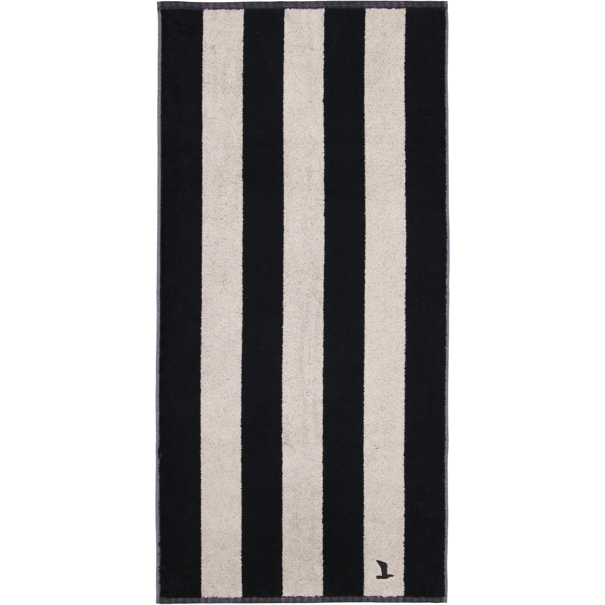 Möve Handtücher Superwuschel Blockstreifen black/cashmere - 082