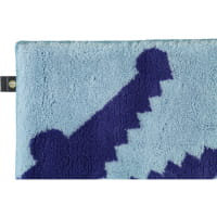 Rhomtuft - Badteppich Croc - Farbe: air/ultramarin - 1211 50x65 cm