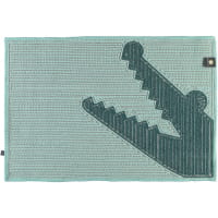 Rhomtuft - Badteppich Croc - Farbe: mint/pazifik - 1210 70x130 cm