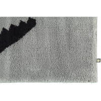 Rhomtuft - Badteppich Croc - Farbe: perlgrau/kaviar - 1212 50x65 cm